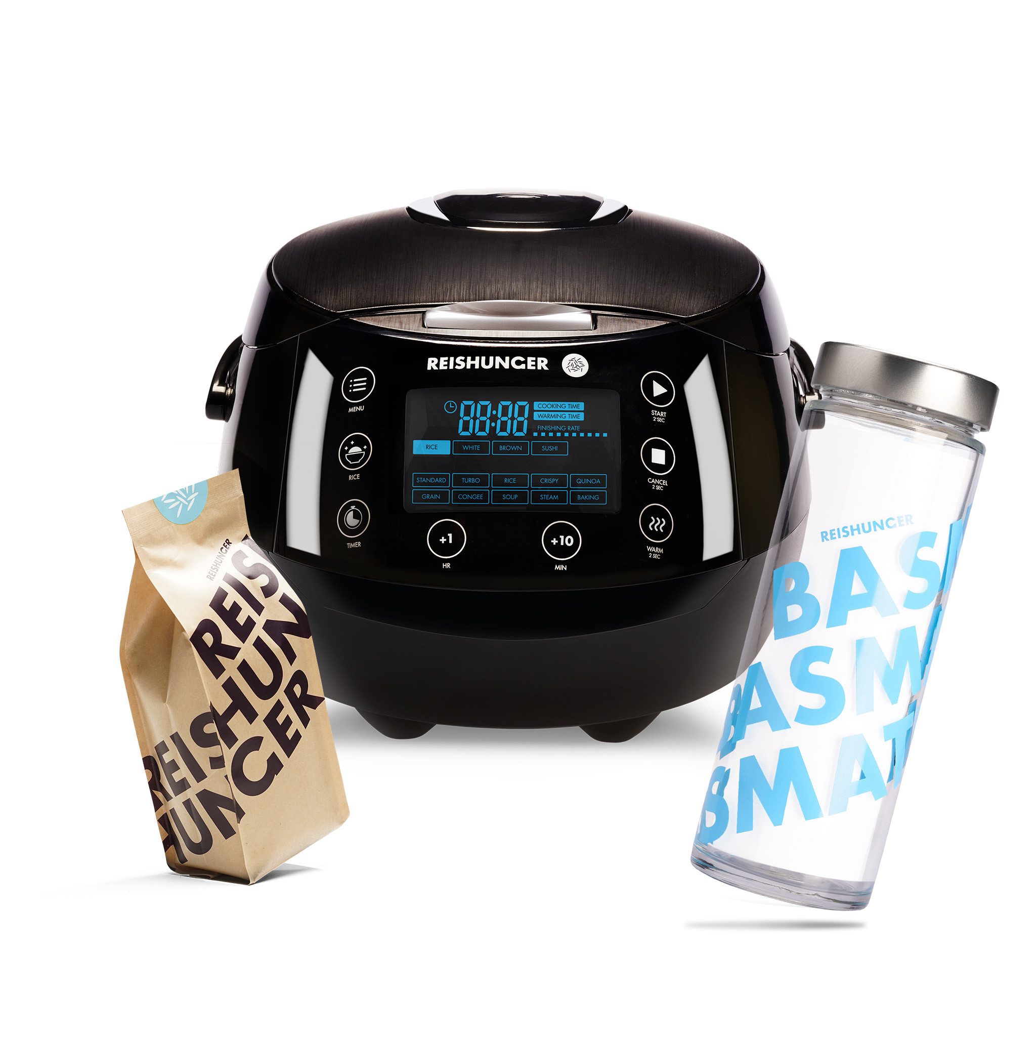 Reiskocher REISHUNGER Digitaler Reiskocher, schwarz, 1,5L, Kennenlernset