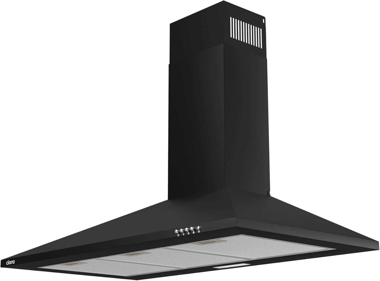 CIARRA Class A Cooker Hood 90 cm Cooker Hood 370 m3/h 3 Speed Suction Aluminium Filter (Silver) - CAS9201A