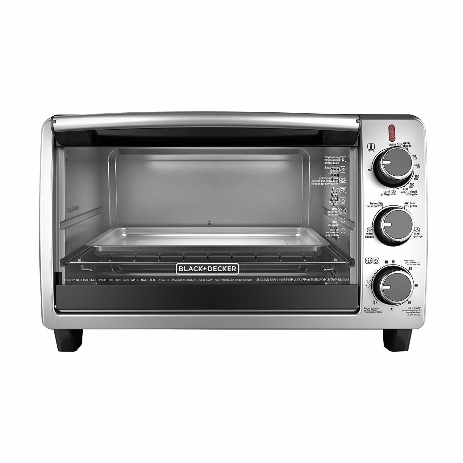 BLACK+DECKER 6-Slice Toaster Oven, Black, TO1950SBD