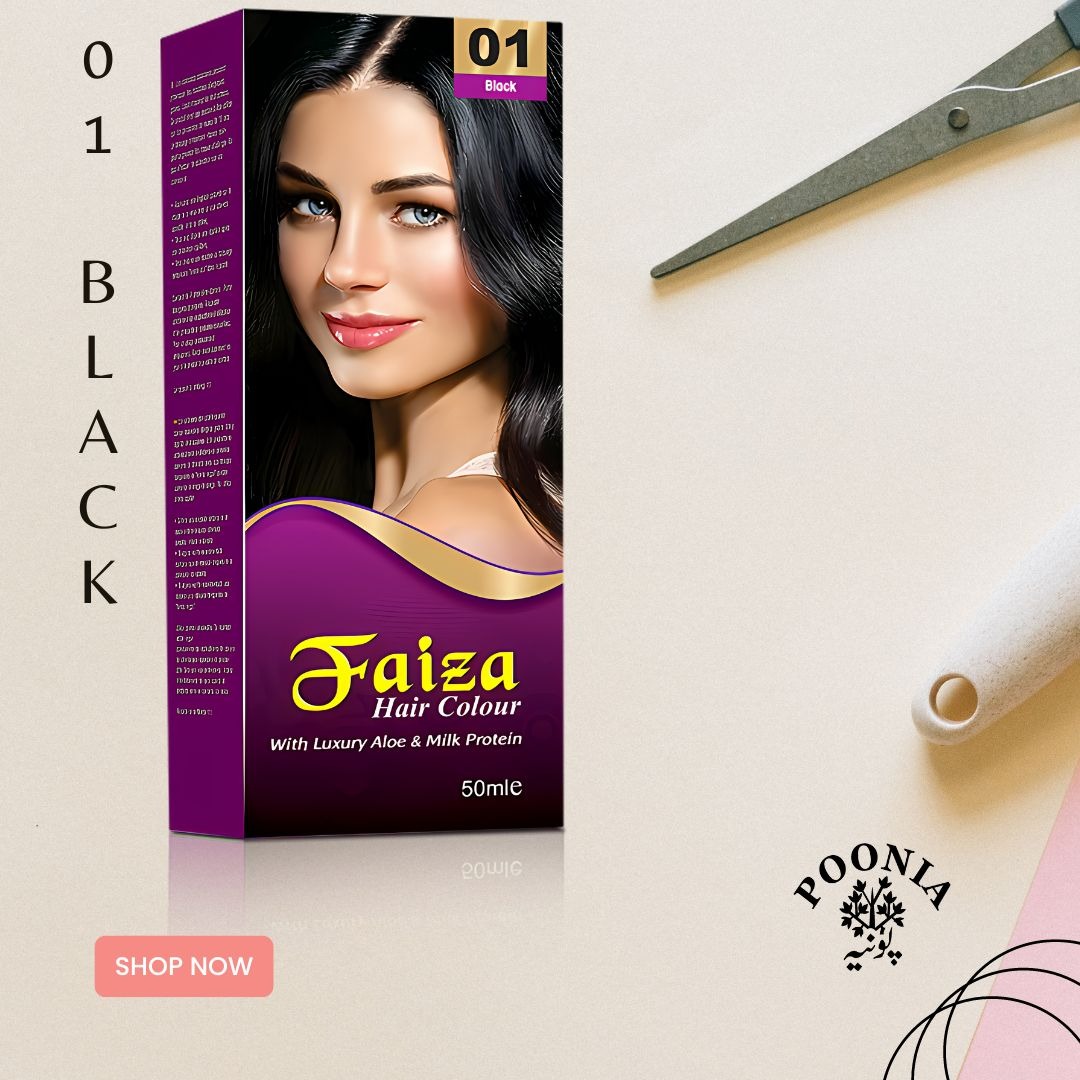 Poonia Brothers Faiza Hair Color �?Black 01