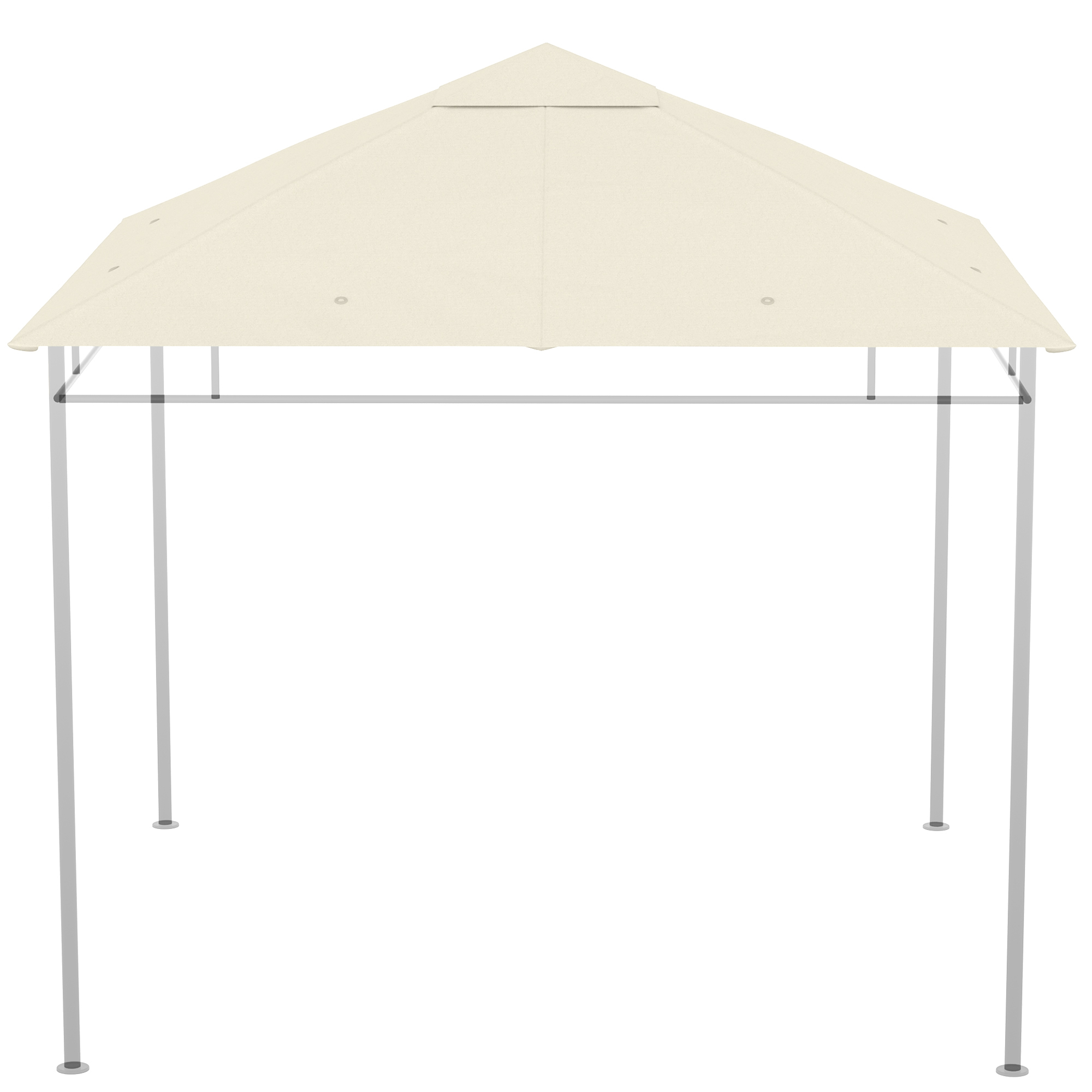 Outsunny Ersatzdach für Pavillon Pergola Zelt - Gartenzelt Polyester 180 g/m² 3 x 3 m Creme
