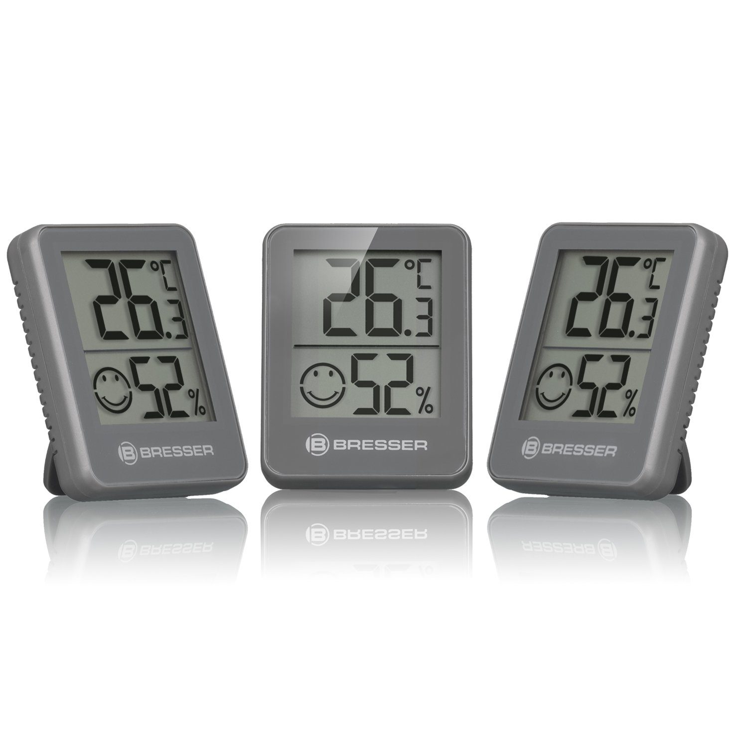 Hygrometer ClimaTemp Indicator 6er Set grau