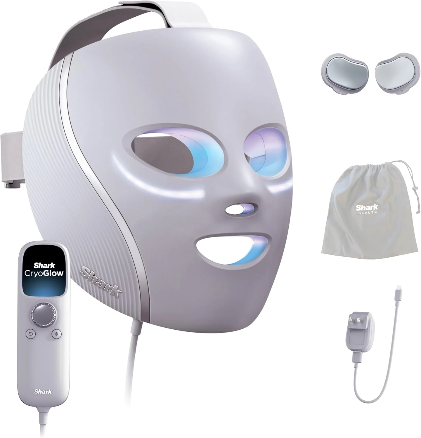 Shark CryoGlow LED Face Mask with Under-Eye Cooling, Anti-Ageing & Blemish Repair