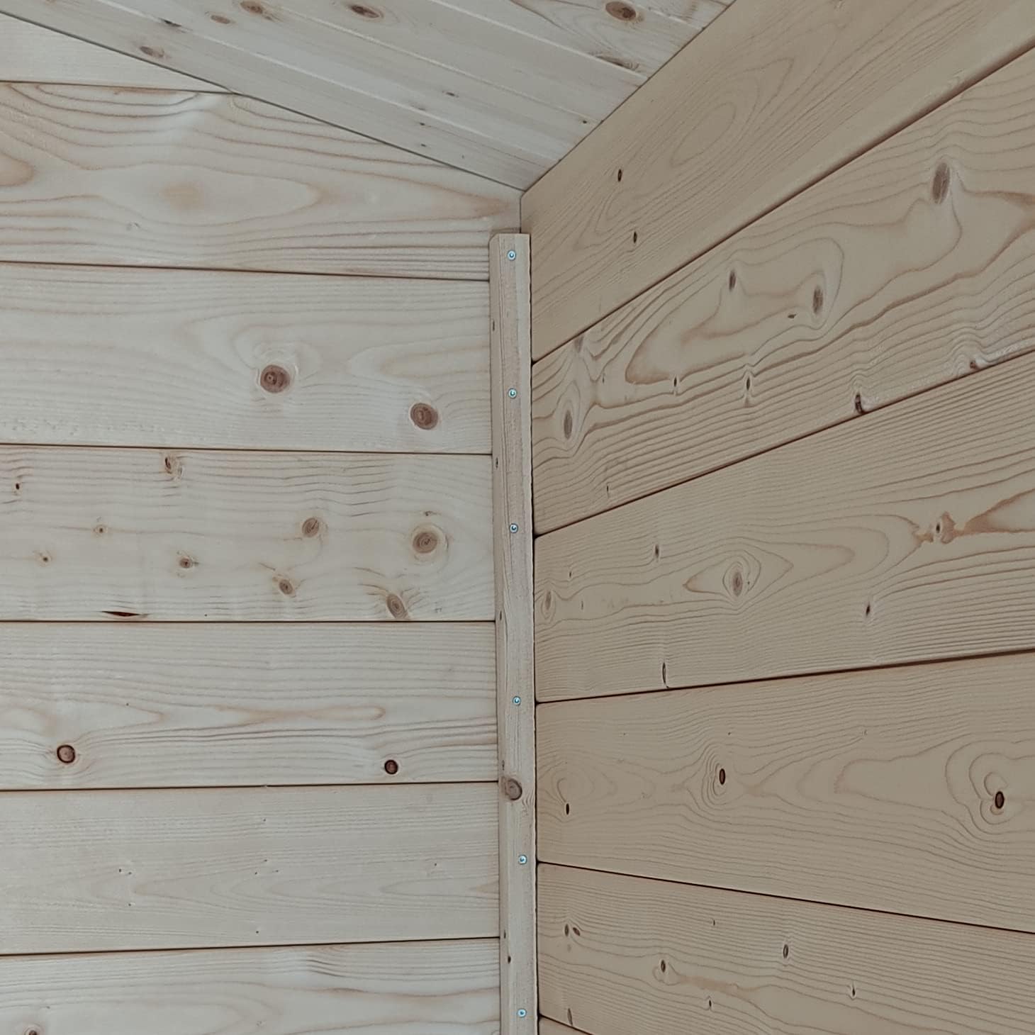 Gartenhaus Bh25 Opera 300x250 aus Fichtenholz 25 mm mit Doppeltür und Fenster, Nut-und-Feder-Dach und Boden, Fundamentbalken, einfacher Aufbau, PEFC-Zertifiziert