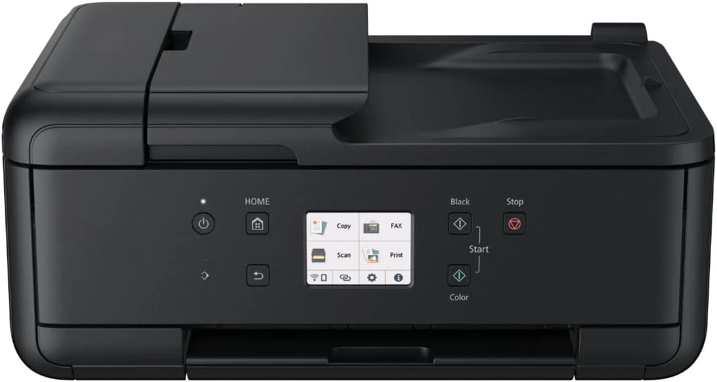 IC-Office TR7650 Farbtintenstrahl Multifunktionsdrucker 4-in-1 (Drucken, Kopieren, Scannen, Faxen, ADF, WLAN, AirPrint) schwarz + 10 XXL Tintenpatronen