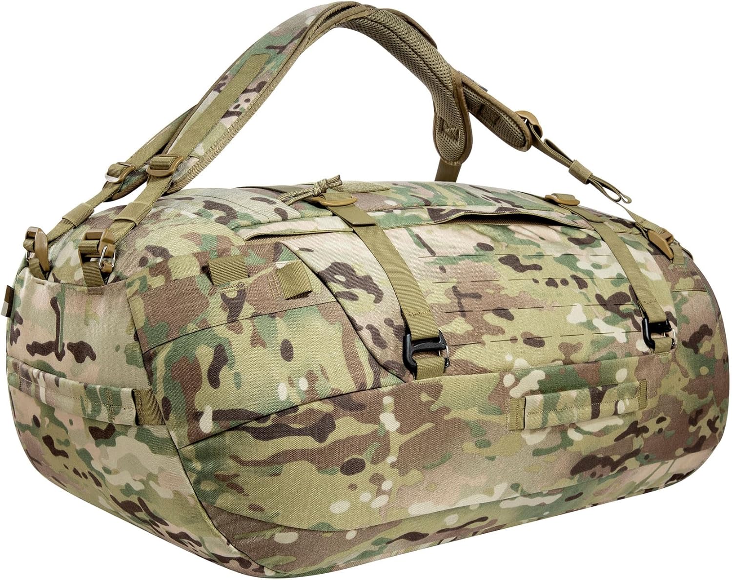 Tasmanian Tiger TT Duffel 65 L Taktische Reise-Tasche Duffel Bag für Herren mit Rucksack-Funktion und Molle-System, abschließbar, 65l Volumen