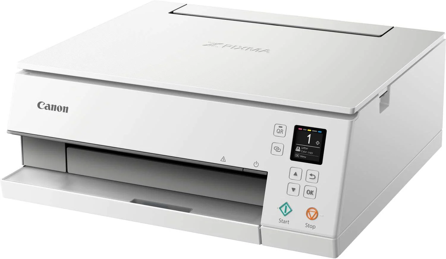 Canon PIXMA TS6350a printer, kleureninkjet multifunctioneel apparaat DIN A4 (fotoprinter, scanner, kopieerapparaat, OLED, 4.800x1.200 dpi, USB, WLAN, 5 afzonderlijke inkten, dubbelzijdig afdrukken, 2 papierladen), zwart
