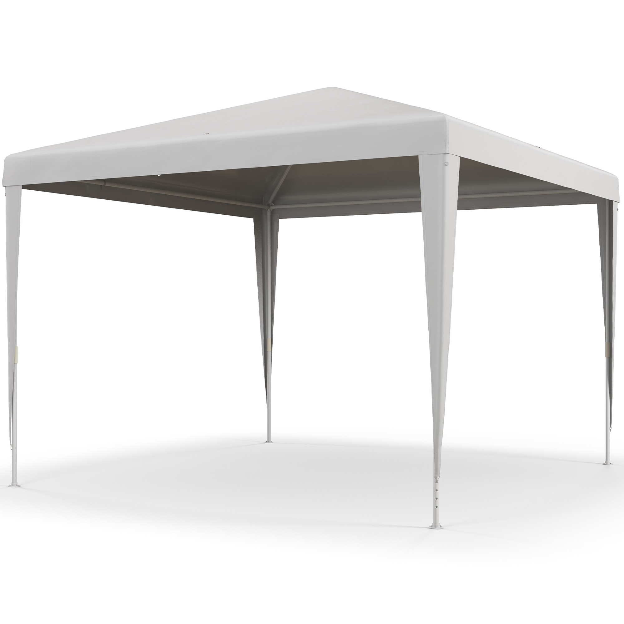 Outsunny Gartenpavillon 3x3 m Faltbar und Tragbar mit UV-Schutzbezug, Weiß