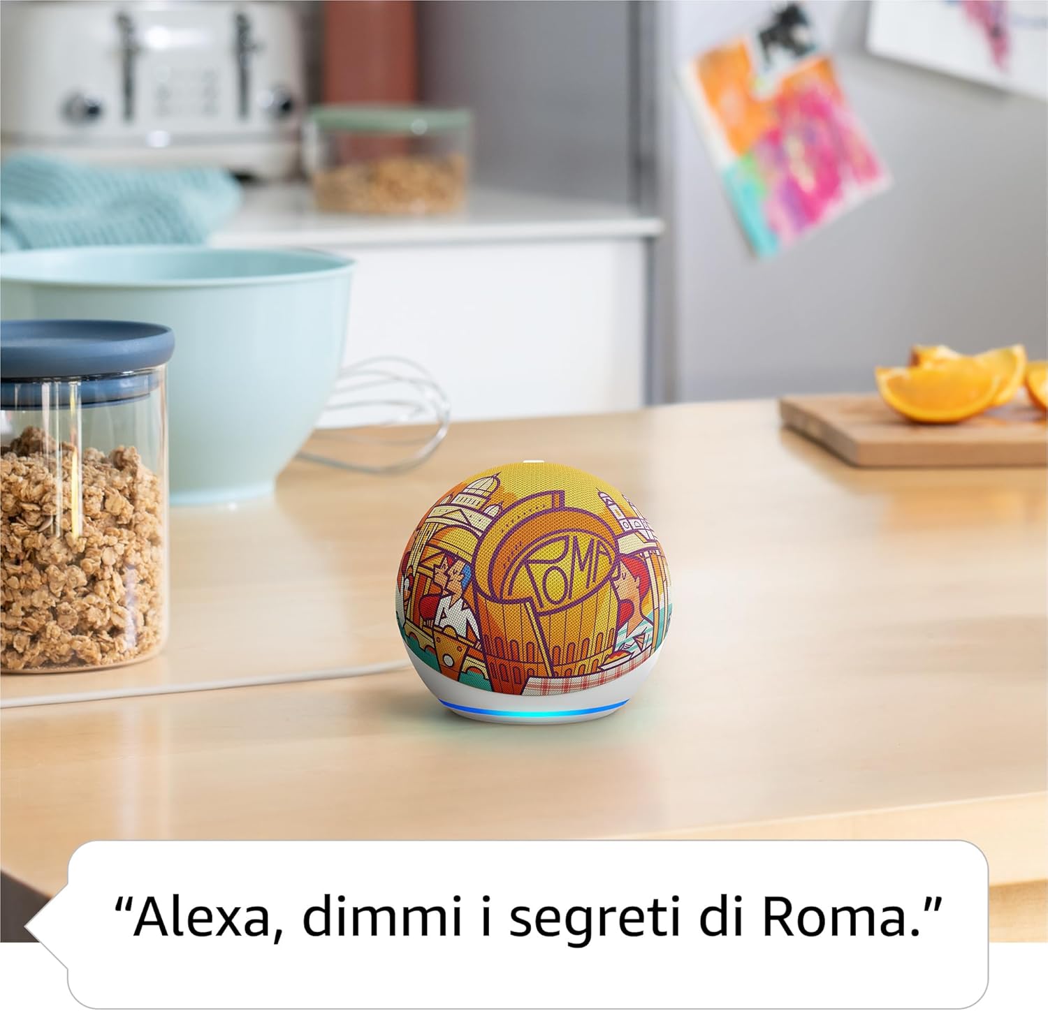 Echo Dot (Ultimo modello) | Altoparlante intelligente Wi-Fi e Bluetooth, suono più potente e dinamico, con Alexa | Bianco ghiaccio