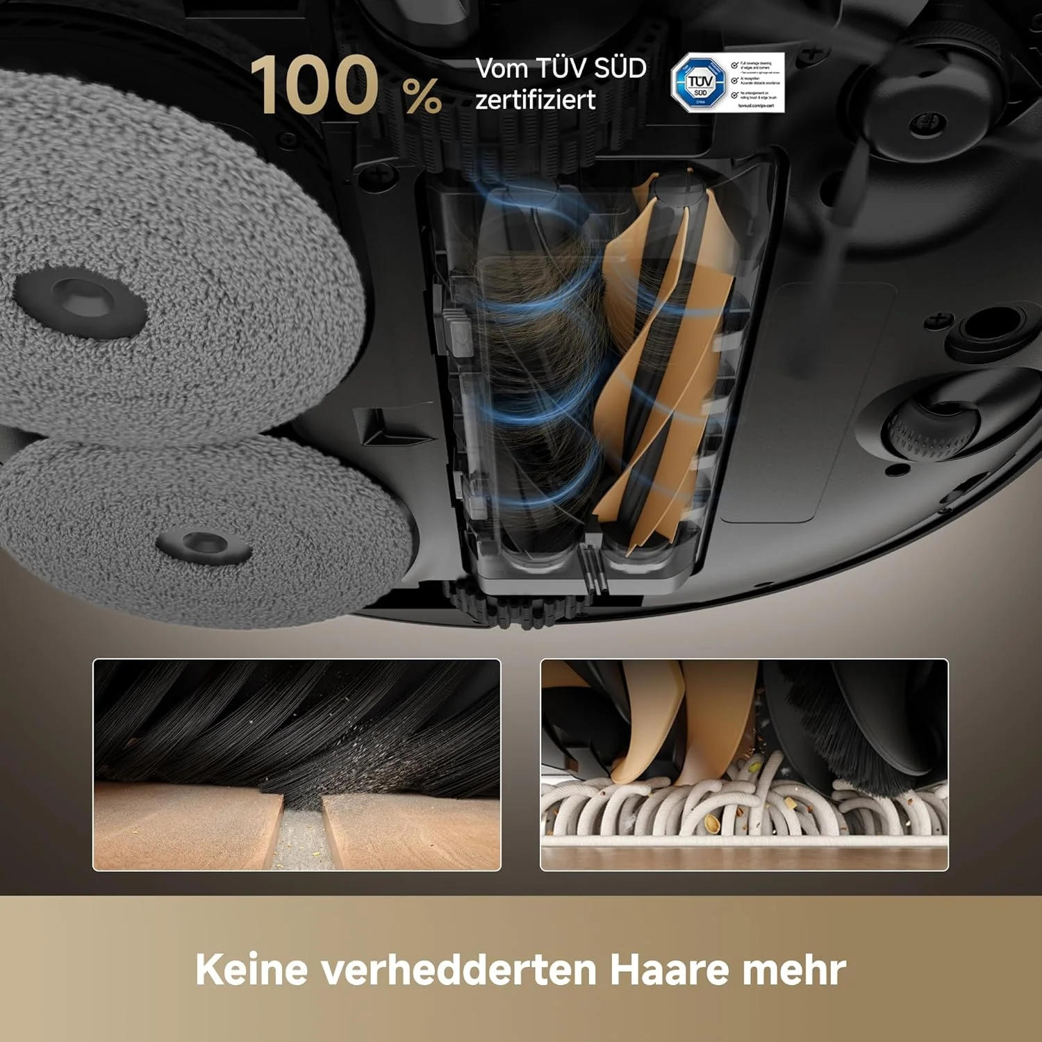 dreame X50 Master Staubsaugerroboter mit 24,9cm Basisstation, automatisches Nachfüllen und Entleeren, Nachlaufsystem, AI Hindernisvermeidung und 360° Navigation, 20.000 Pa