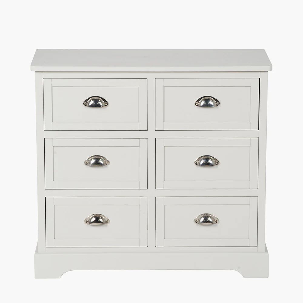 Linen & Silver 6 Drawer Chest by Pacific