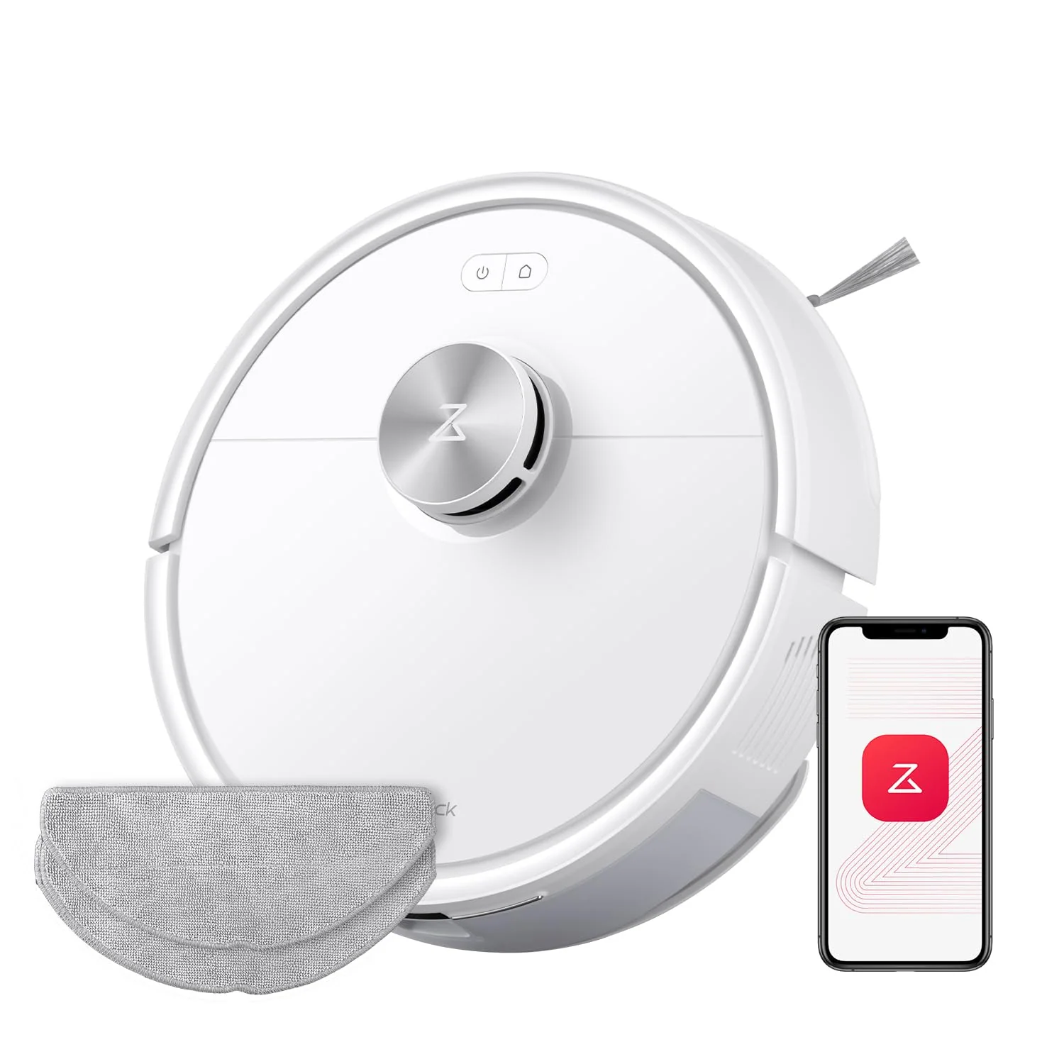roborock Q7 M5-Set Saugroboter mit Wischfunktion, 10.000Pa Saugkraft, Dual Anti-Tangle-System, 150Min Laufzeit, LiDAR Navigation, Staubsauger Roboter für Teppich, Tierhaare, APP Steuerung (Schwarz)