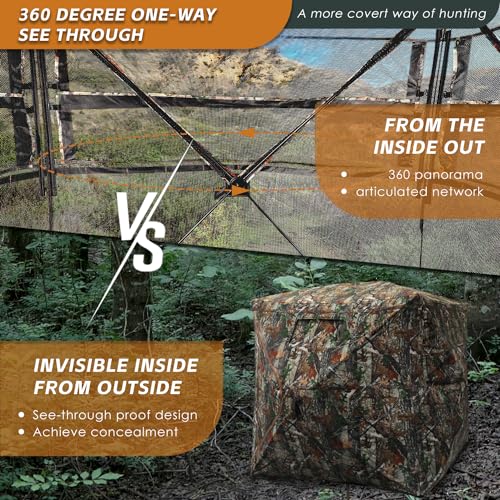 FUNHORUN Tenda da caccia con tappetino, tenda a 360 gradi per la caccia al cervo, tenda pop up per 3 4 persone, tenda da caccia al cervo, tenda per tacchino. : Amazon.it: Sport e tempo libero