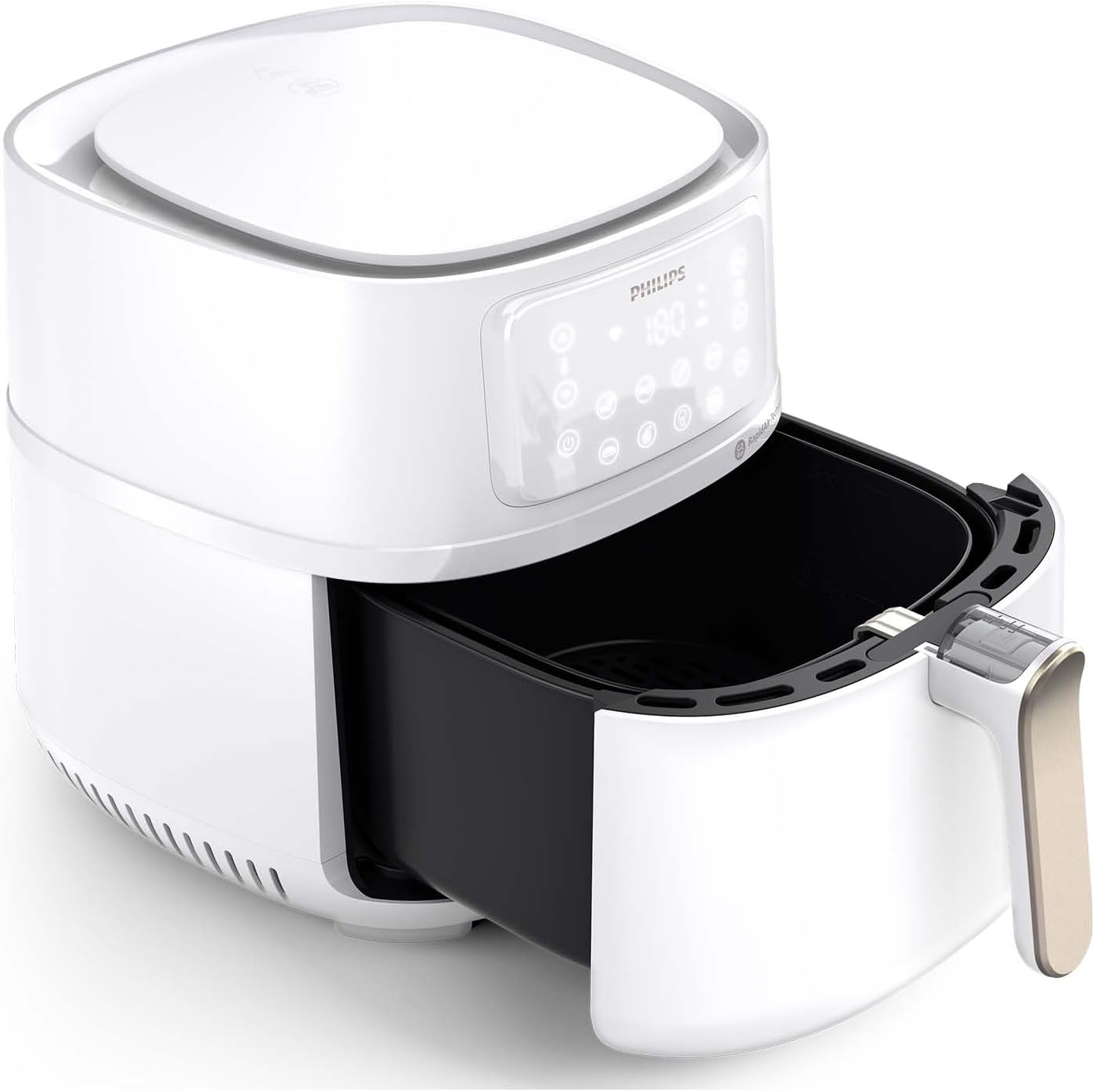Airfryer Serie 5000 XXL, 7,2L (1,4Kg) - 6 porzioni, Friggitrice ad Aria 16-in-1, connessione Wifi, 90% di grassi in meno con Tecnologia Rapid Air, app HomeID. Bianco(HD9285/00)