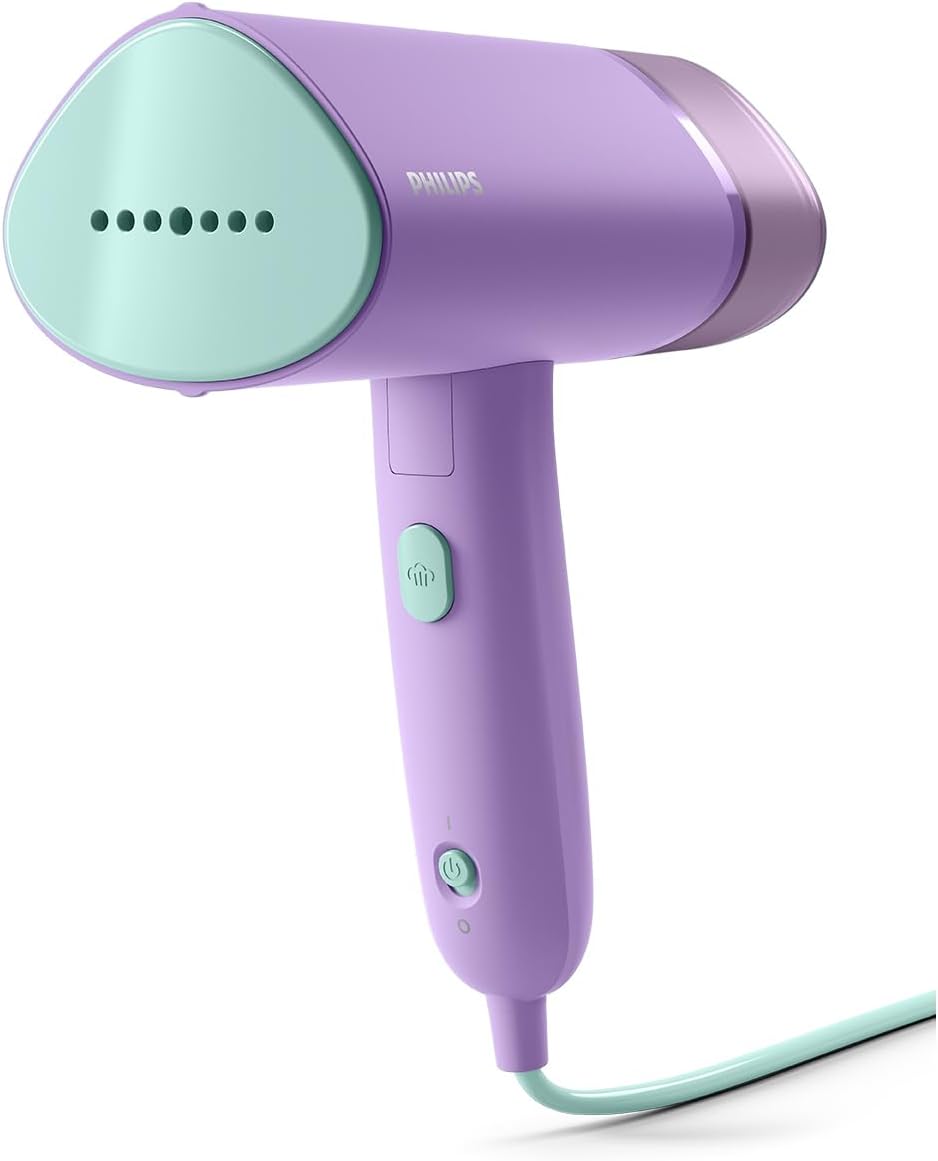 Philips Serie 3000 Stiratrice verticale a vapore - 1000 W, 20 g/min di vapore, Serbatoio dell'acqua estraibile da 100 ml, Piastra in plastica, Blu (STH3000/20)
