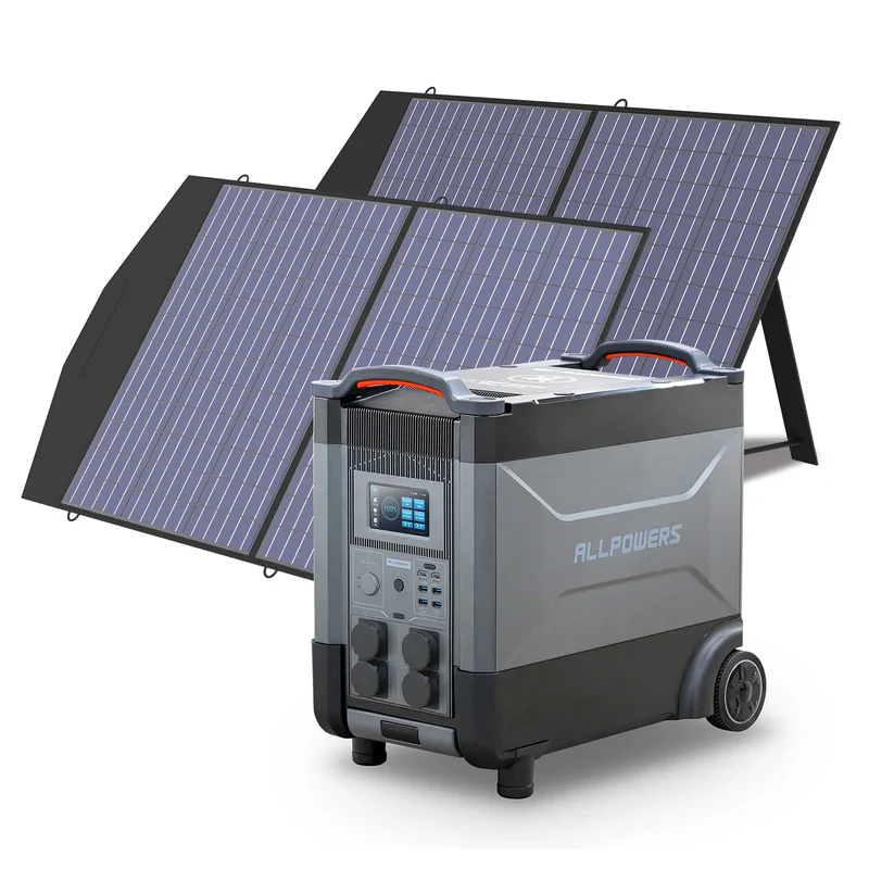 ALLPOWERS Solar Generator Kit 4000W (R4000 SP027 100W Solar Panel)