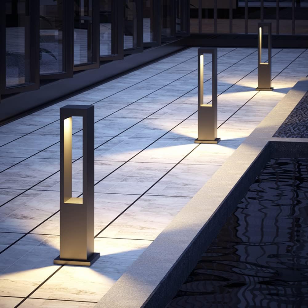 Moderne wasserdichte LED-Rasenleuchten für den Außenbereich, stilvolle Gartenwegelampen, Villa, Auffahrt, Bodenmontage, Landschaftsbeleuchtung, H14 cm, zum Aufhängen, eine Farbe B