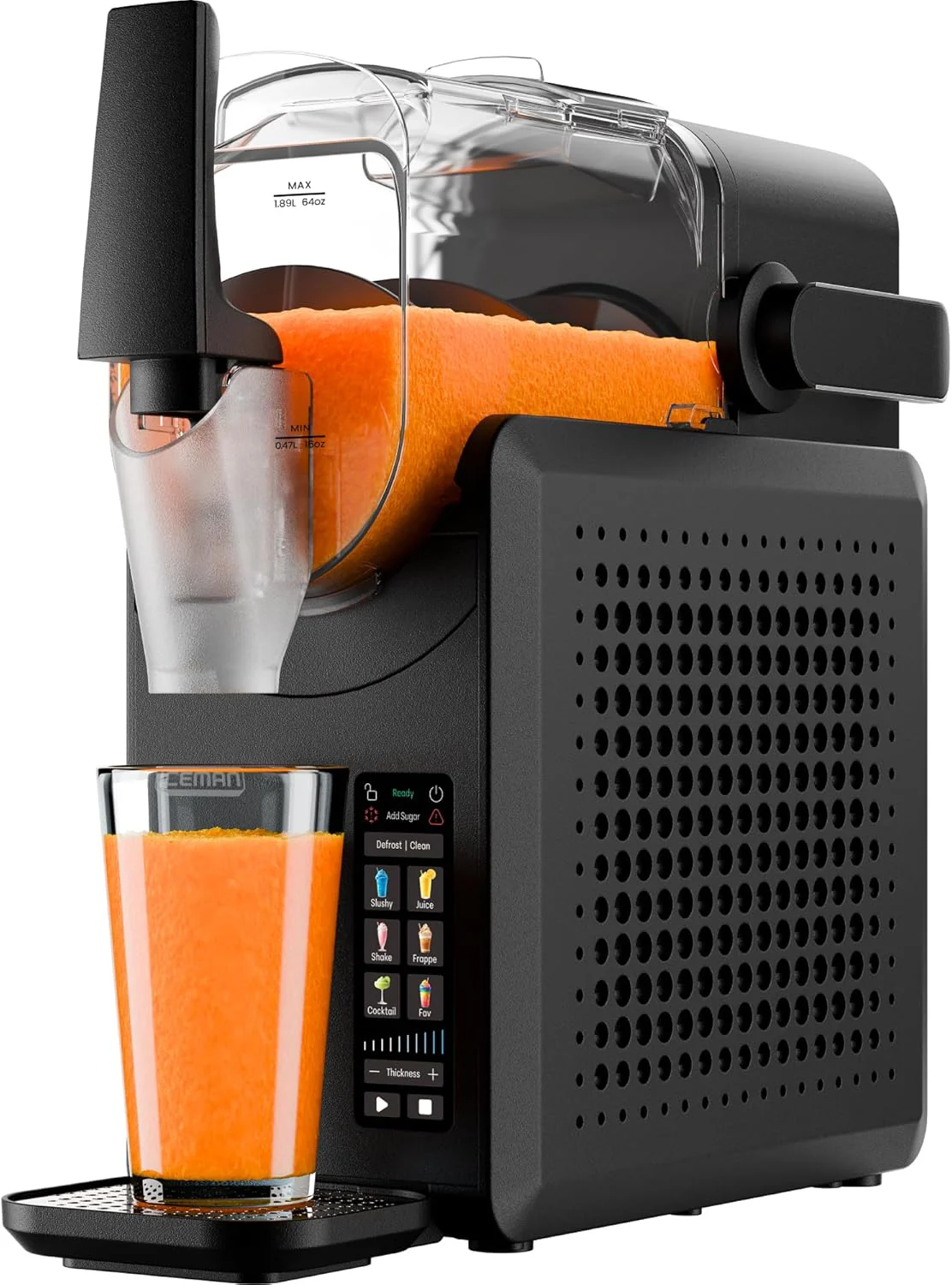 ICEMAN RJ62 Slush-Maschine 5 Programme – Automatisch, Touchpad, Defrost-Funktion, Schwarz