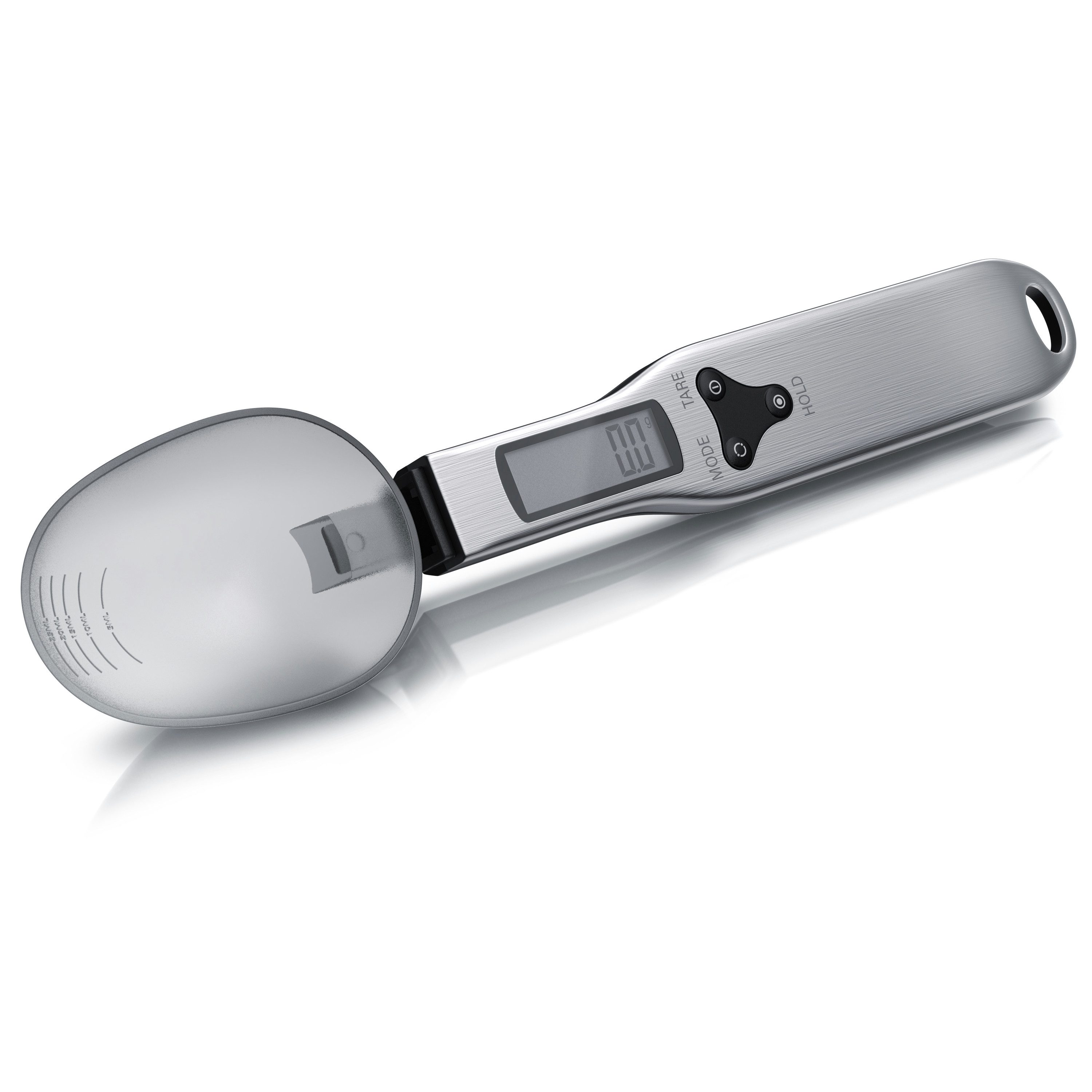 Löffelwaage Küchenwaage Feinwaage digital, 0,1 g, 1–500 g, LCD-Anzeige, aufhängbar