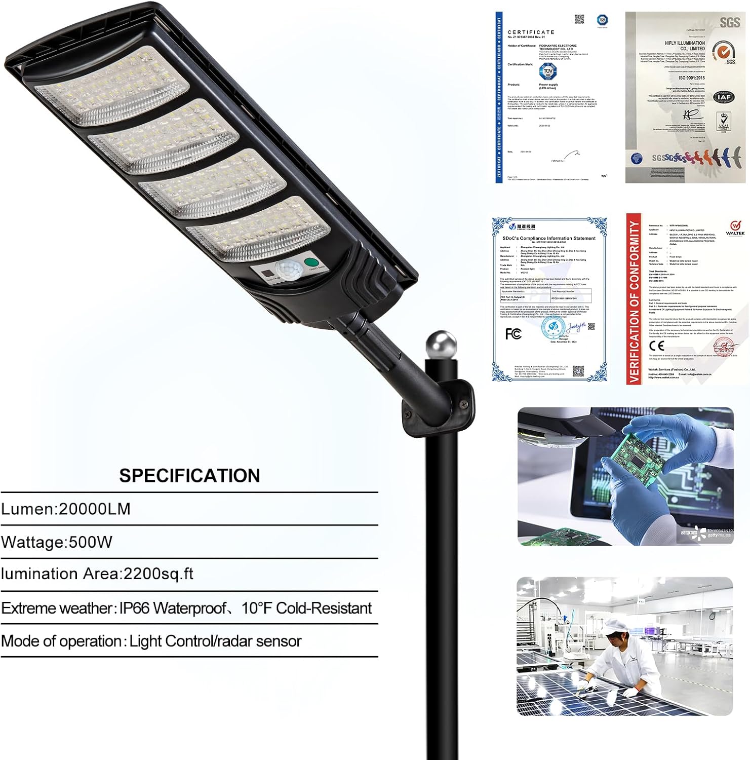 Solar-Straßenlaternen für den Außenbereich, wasserdicht, LED-Solarlicht, Flutlichter mit Bewegungsmelder und Fernbedienung, für Außenwand, Terrasse, Hof, Deck, Garten, Parkplatz-Lichter (2er-Pack)