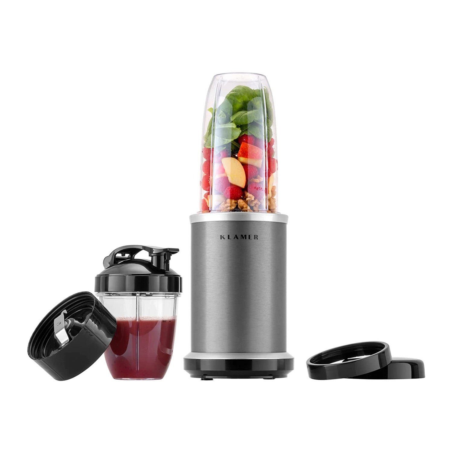 Smoothie-Maker Bullet Mixer 1000 Watt, elektrischer Shake Mixer mit 2 Mixbehältern, …