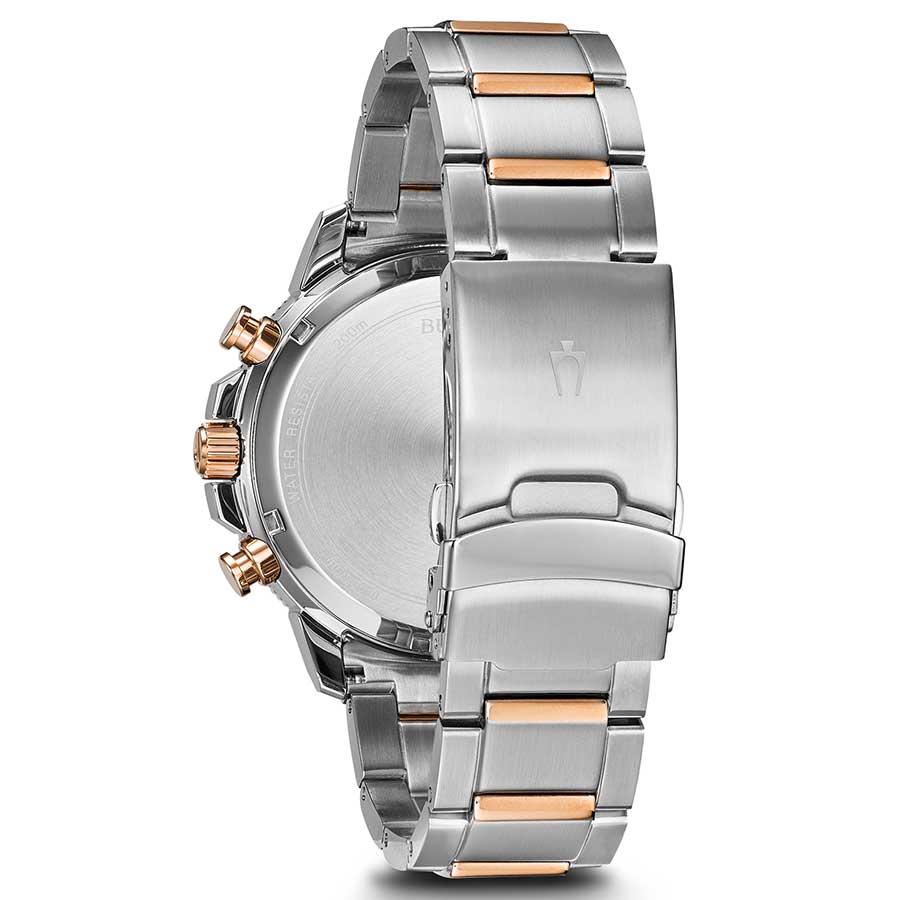 Orologio Bulova 98B301 cronografo Marine Star blu con doratura rosa