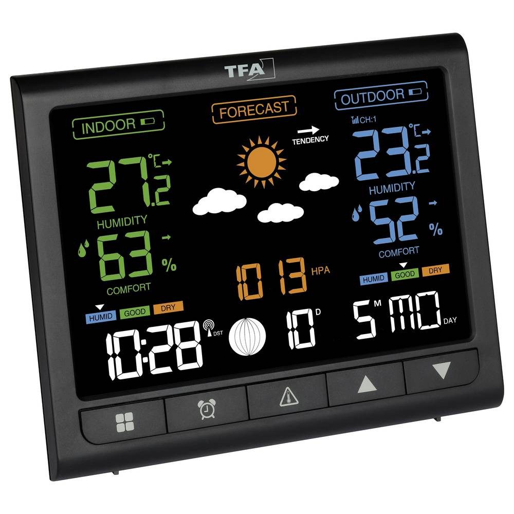 Wetterstation Digitale Funk-Wetterstation mit Außensender, Innen- 35.1171.01