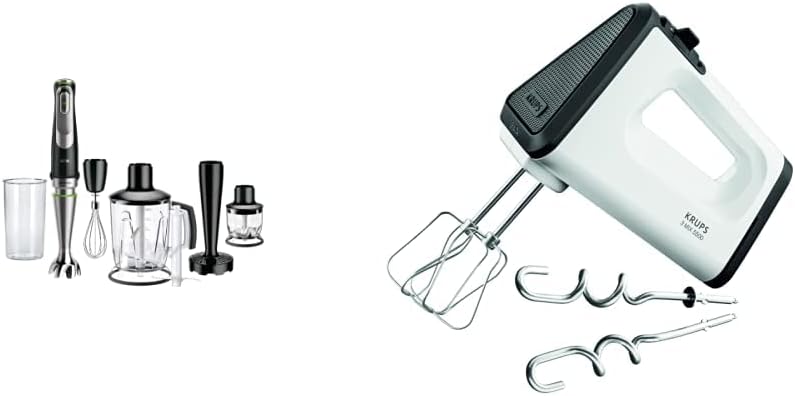 Braun MultiQuick 9 MQ 9187XLI staafmixer �C Staafmixer met Active PowerDrive technologie en 5 accessoires voor hakken, pureren, kloppen en crushen van ijs, 1200 watt, zwart/roestvrij staal