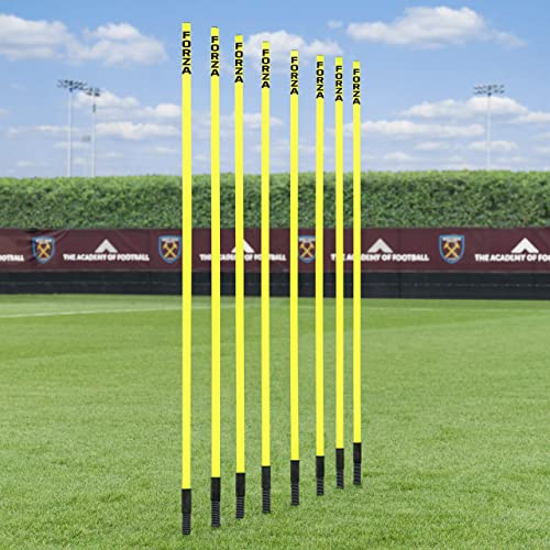 FORZA Pali Slalom Astro   Basi| Pali Slalom per Allenamento con Base in Gomma | Migliora Agilità/velocità/Gioco di Gambe | Basi in Gomma Incluse | Pacco da 8 O da 16 | Attrezzature Calcio : Amazon.it: Sport e tempo libero