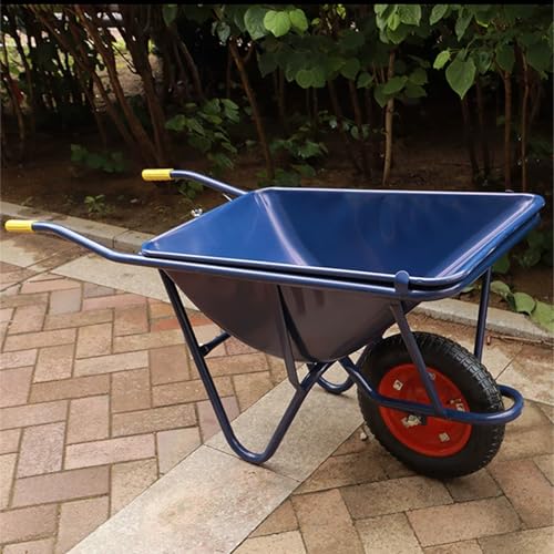 GUAWJRZDP Carriola, Carrello Da Giardino, Carrelli Da Trasporto In Metallo, Carriola Da Giardino For Carichi Pesanti, for Prato, Cortile, Fattoria, Giardinaggio, Piantagione, Blu : Amazon.it: Giardino e giardinaggio