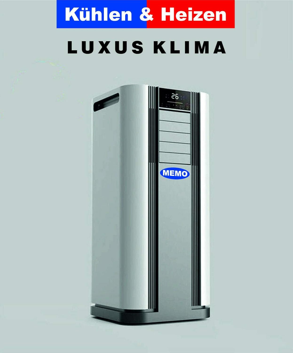 Mobile Klimaanlage Klimagerät 9000 BTU Kühlen Heizen Luftentfeuchter Energieklasse A Fernbedienung