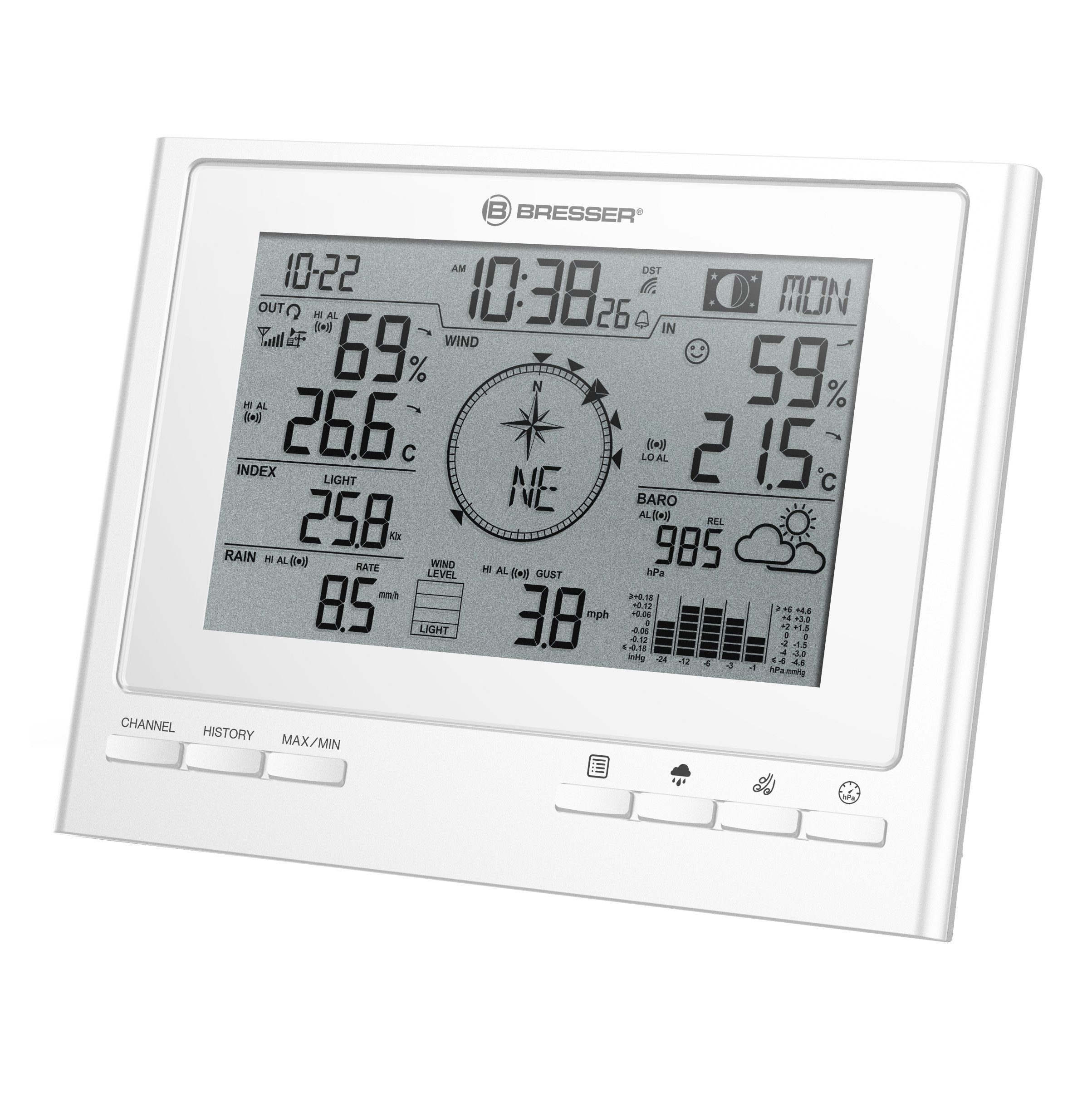 Wetterstation Wetter Center ClimateScout Basisstation - weiß