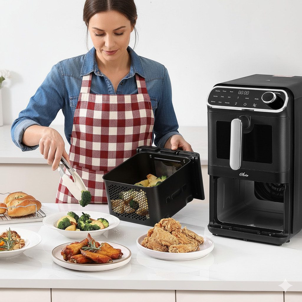 Heißluftfritteuse Oleio Maestro Vertikaler TwinFryer 11L