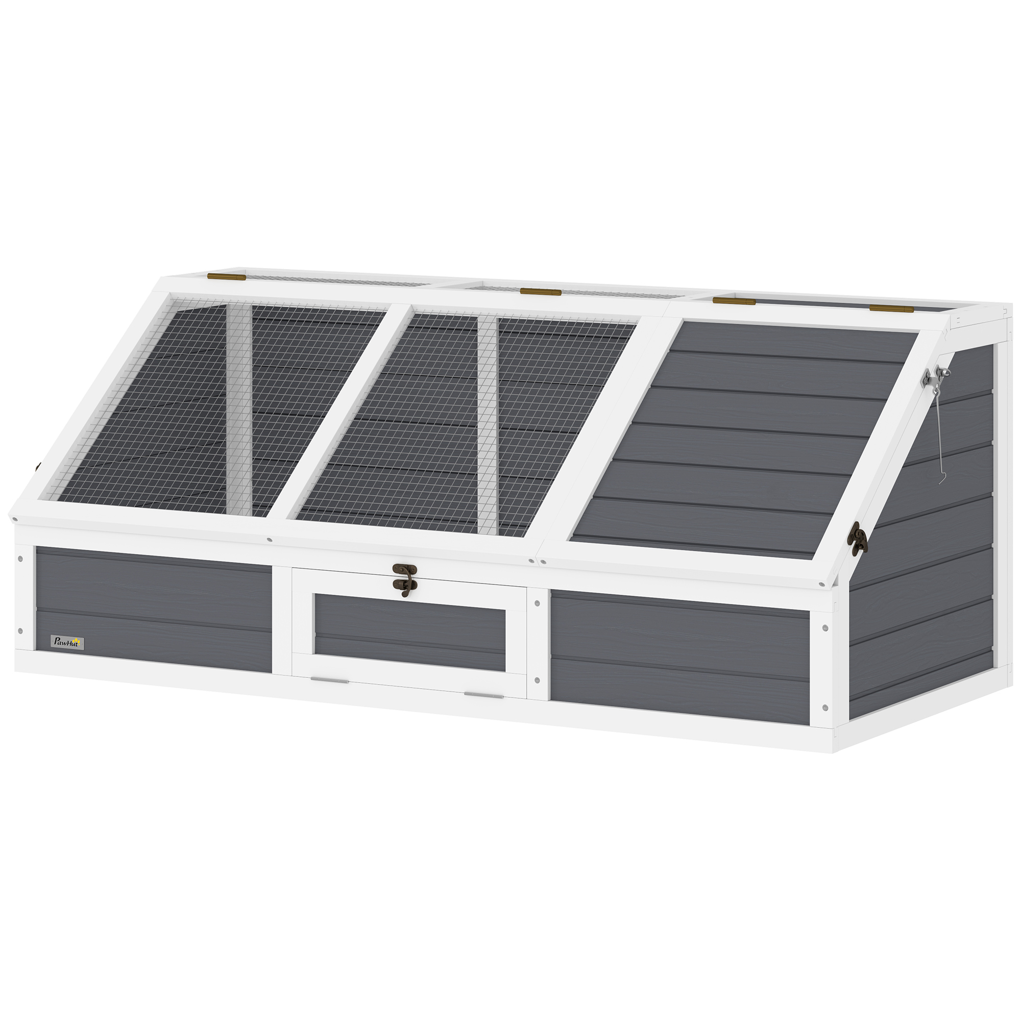 PawHut Schildkrötenbox, Outdoor Schildkrötengehege, bodenloses Design, leicht zu öffnen, Schildkrötenhaus, Hellgrau