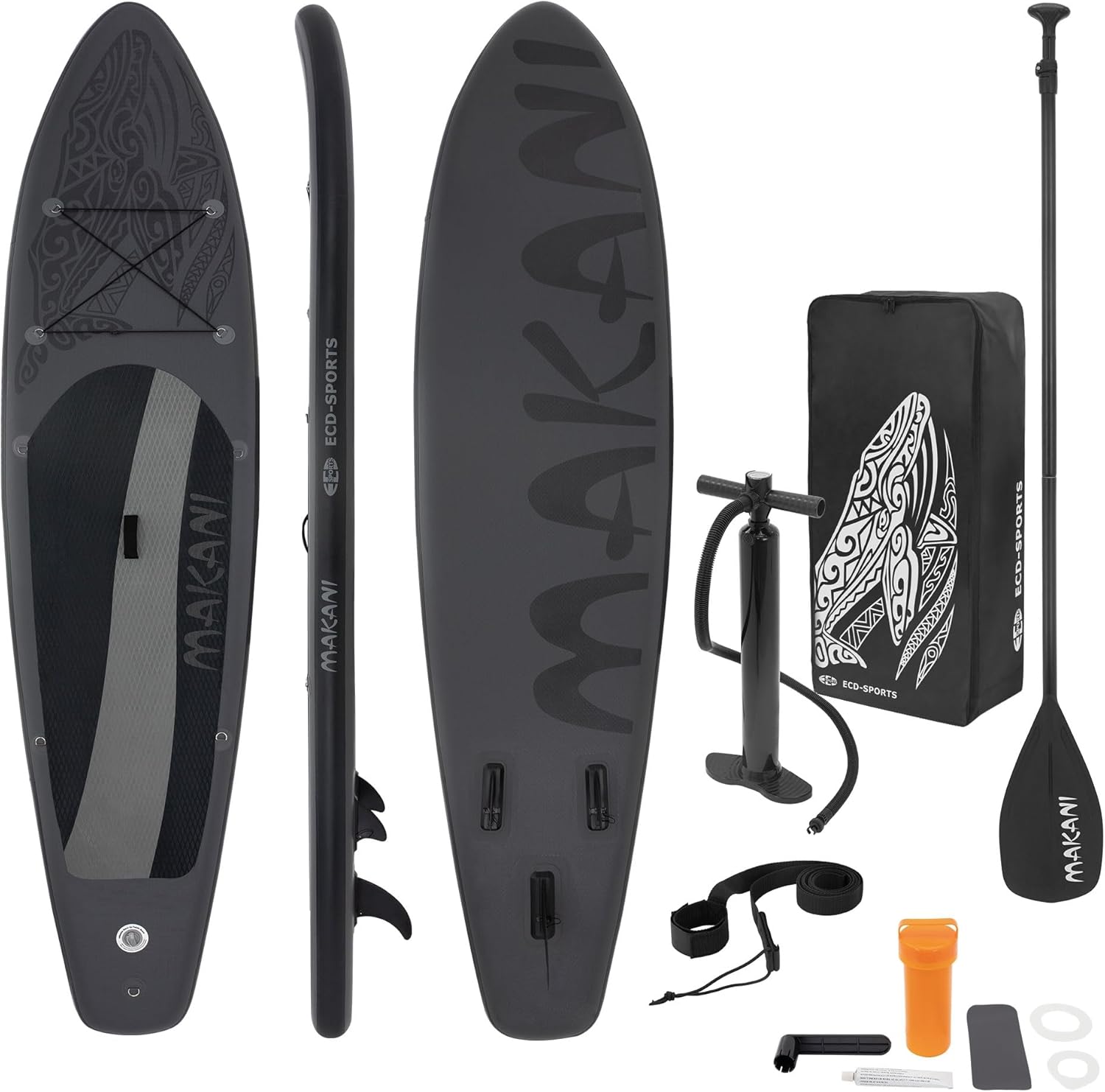 ECD Germany Stand Up Surf Paddle Board Gonfiabile 305/308/320/380 cm | PVC | fino a 120/150 kg | Spessore 10/15 cm | Tavola da Surf Pagaia Borsa da Trasporto Pompa ad Aria | Vari Colori Modelli