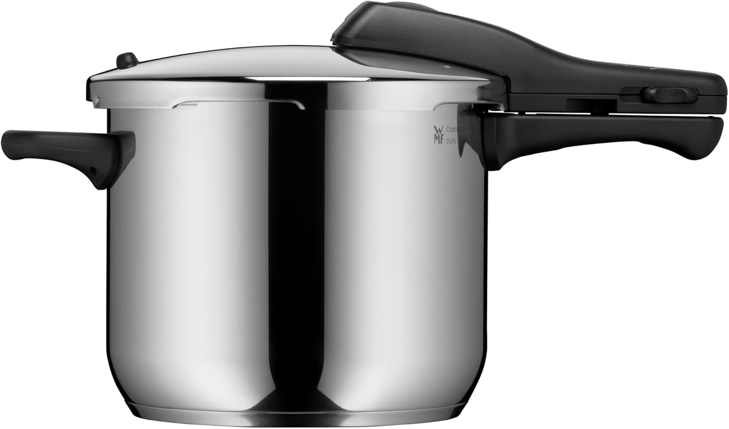 WMF Perfect One Pot Schnellkochtopf Set Induktion 2-teilig, Dampfkochtopf 6,5l, 3l, großes Kochsignal, 2 Kochstufen, abnehmbarer Deckelgriff, Edelstahl
