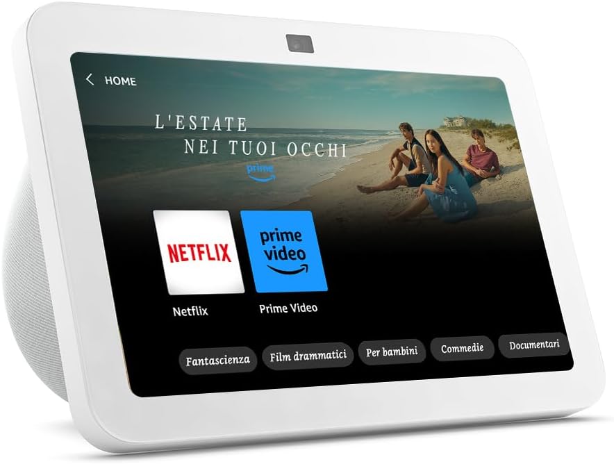 Echo Show 8 (Ultimo modello) | Schermo touch intelligente HD con audio spaziale, hub per Casa Intelligente e Alexa | Antracite