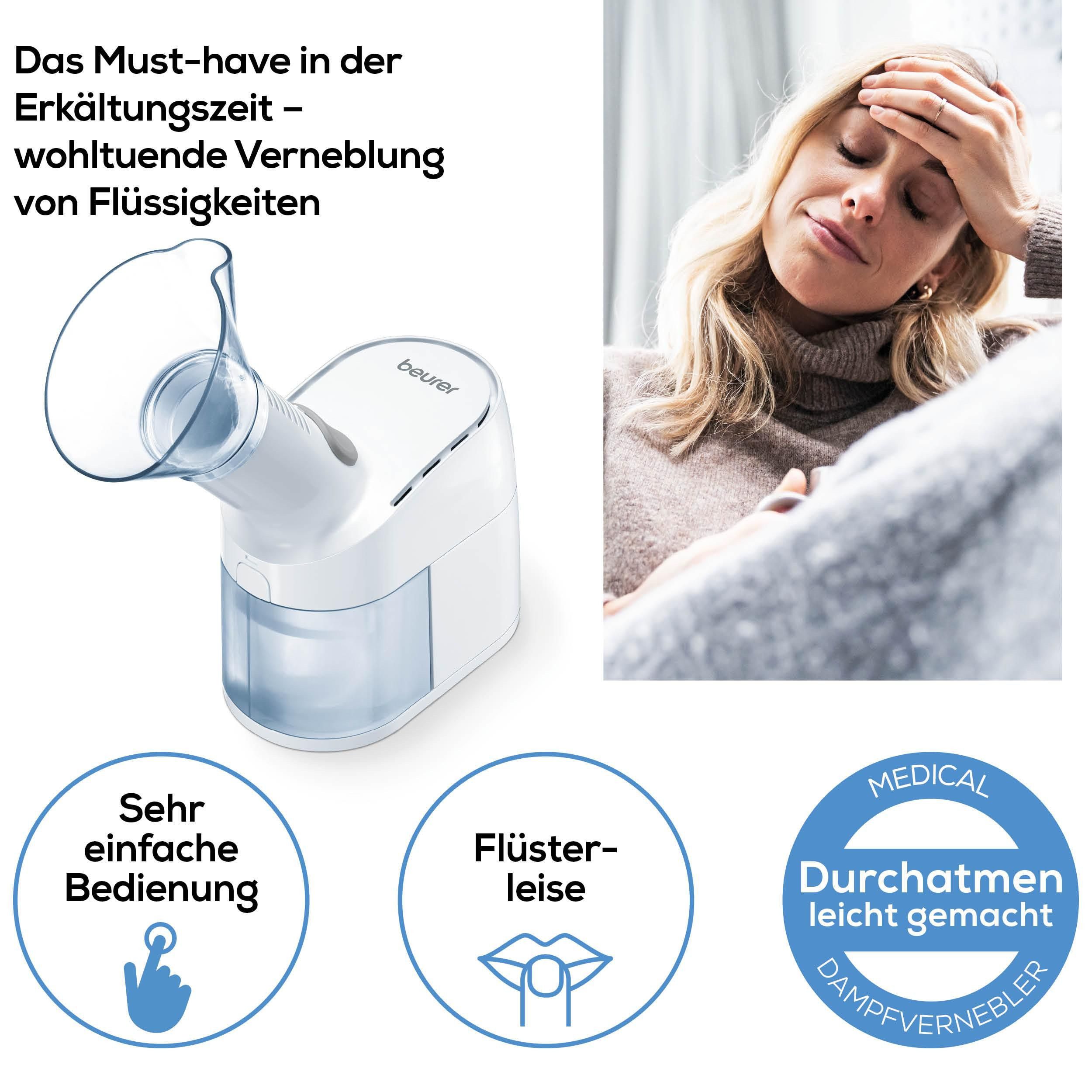 Inhalationsgerät SI 40, Warmdampfbehandlung bei Erkältungen mit dem Dampfvernebler
