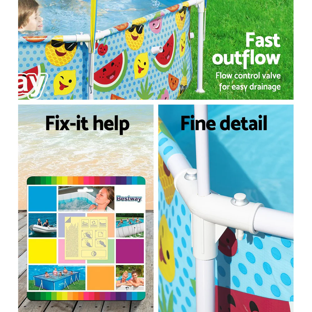 UPF 40+ Kids Pool Canopy 244x51cm Steel Frame Bestway