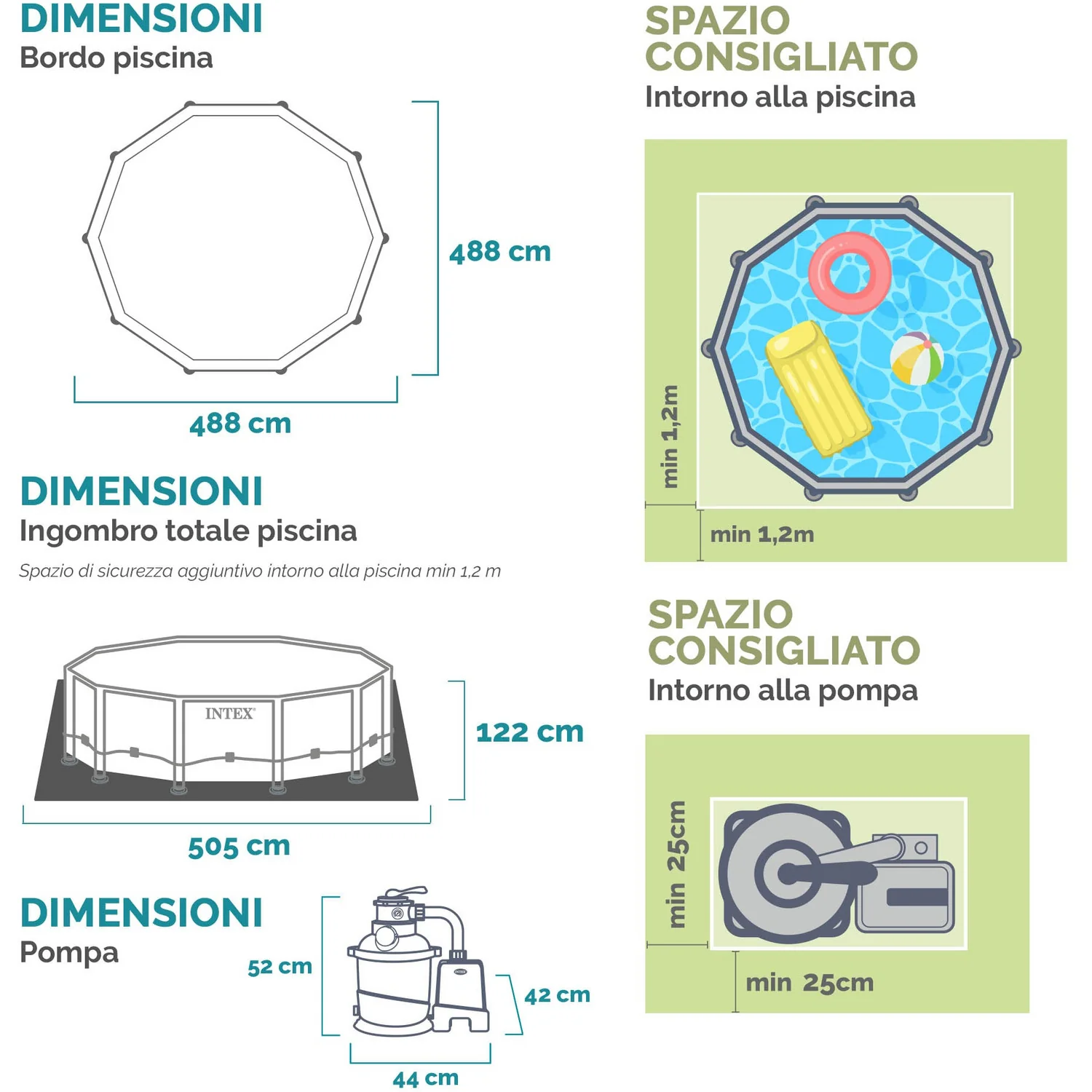 INTEX - Piscina Rotonda Ultra XTR Frame - altezza 122 cm diametro 488 cm