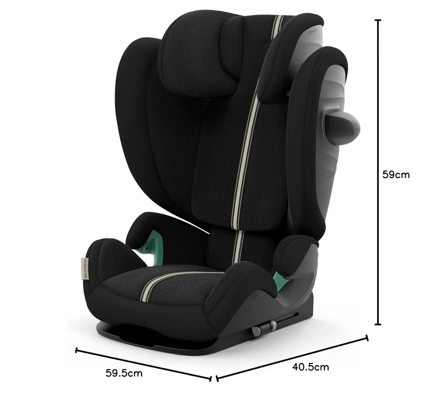 CYBEX Gold Kinder-Autositz Solution G i-Fix, F��r Autos mit und ohne ISOFIX, Ab ca. 3 bis 12 Jahre (100 - 150 cm), Ab ca. 15 bis 50 kg, Lava Grey