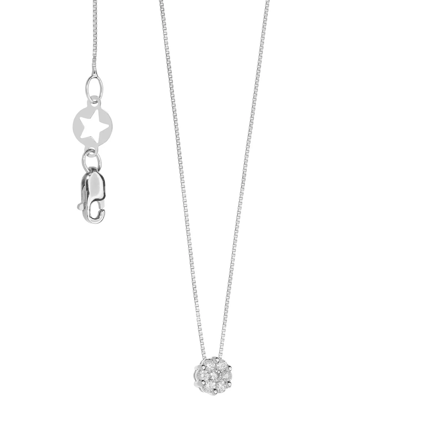 Collana Gioielli Comete brillanti ct 0,10 rosetta magic  GLB 1549