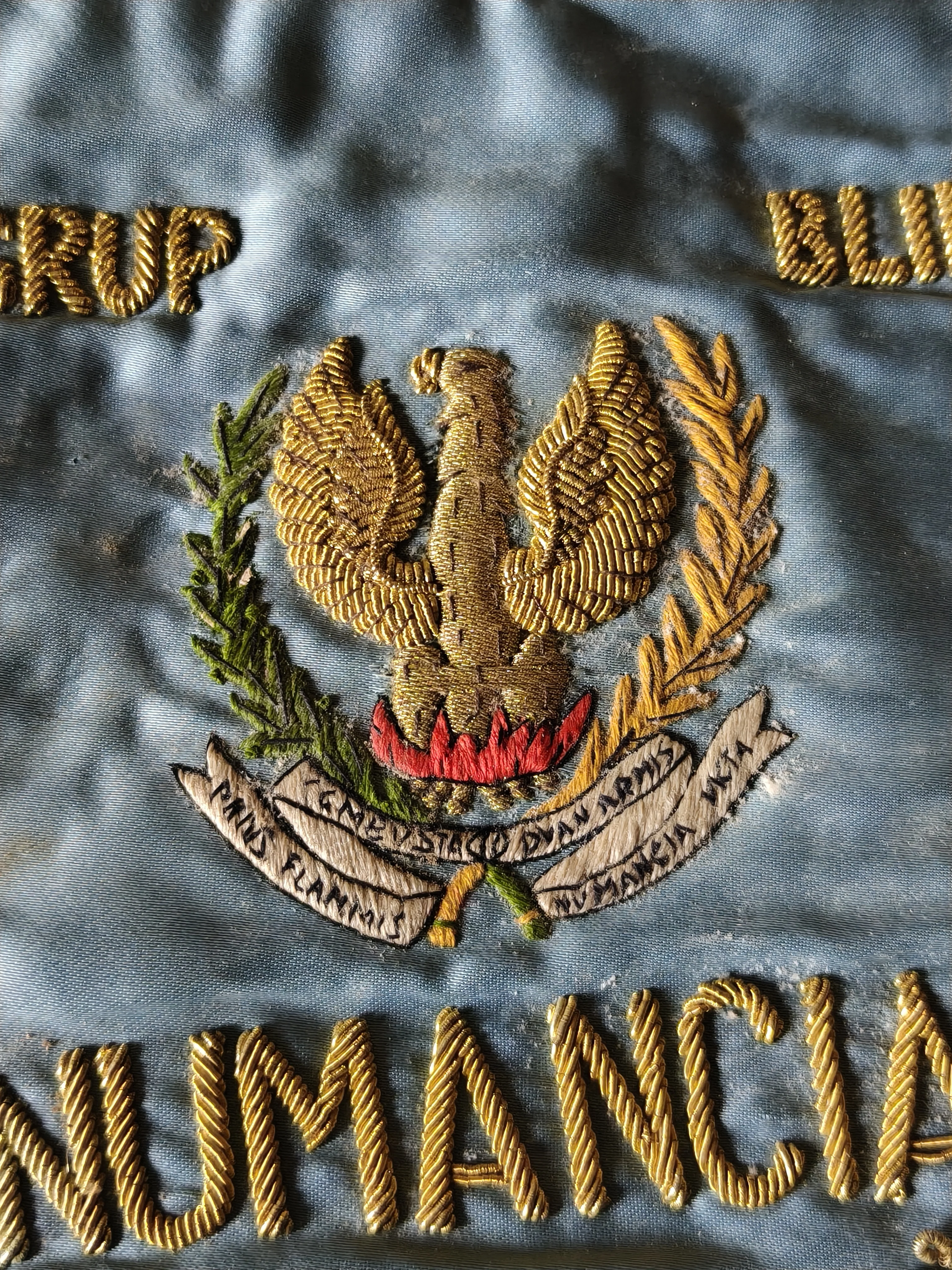 Bander��n Divisi��n Numancia Gerona. ��poca Franco
