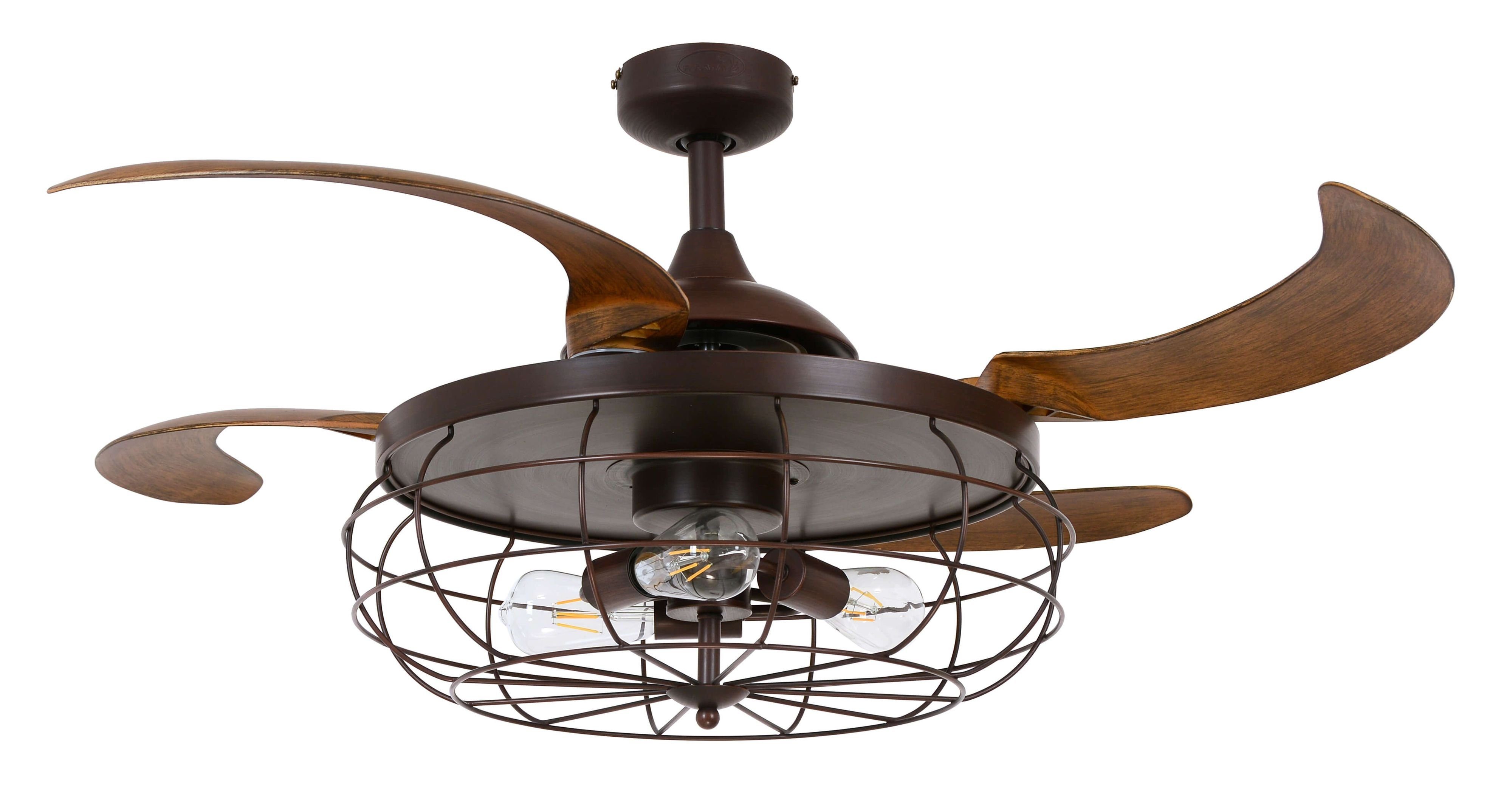 Deckenventilator Deckenventilator Fanaway Industri Bronze mit Licht