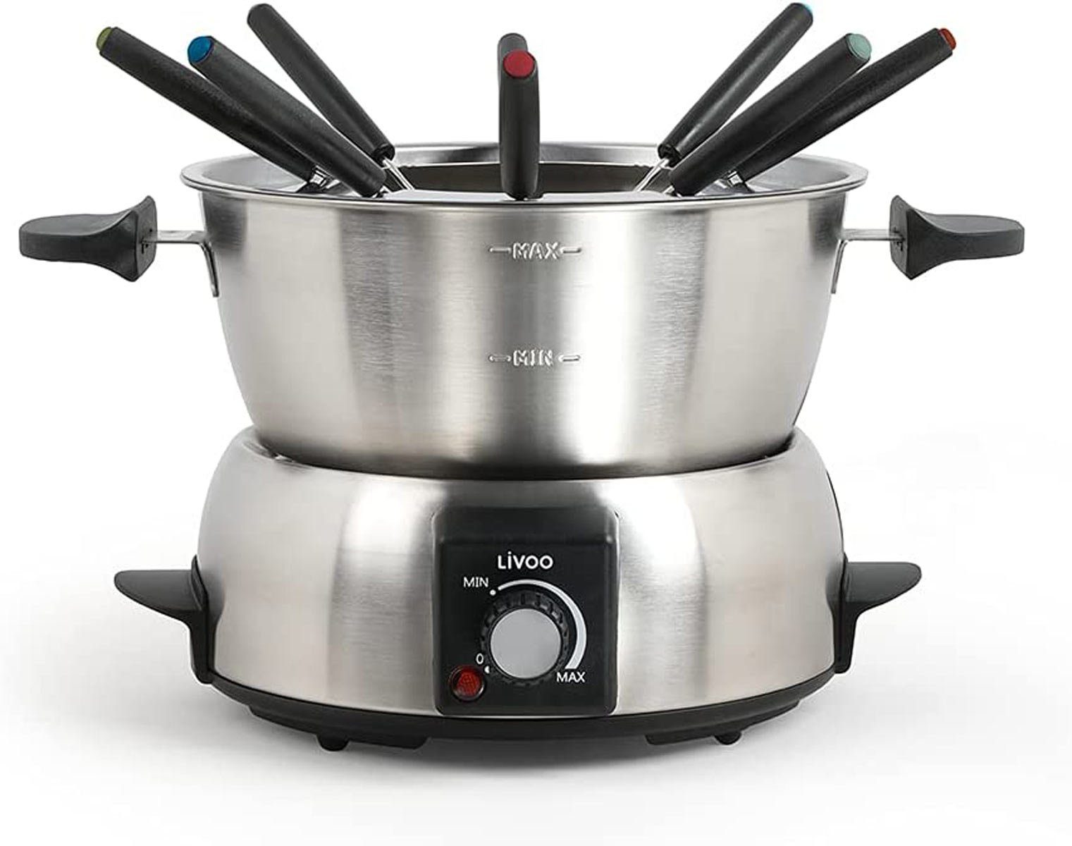 Elektro-Fondue DOC 263 elektrisches Fondue-Set, Edelstahl, für 8 Personen