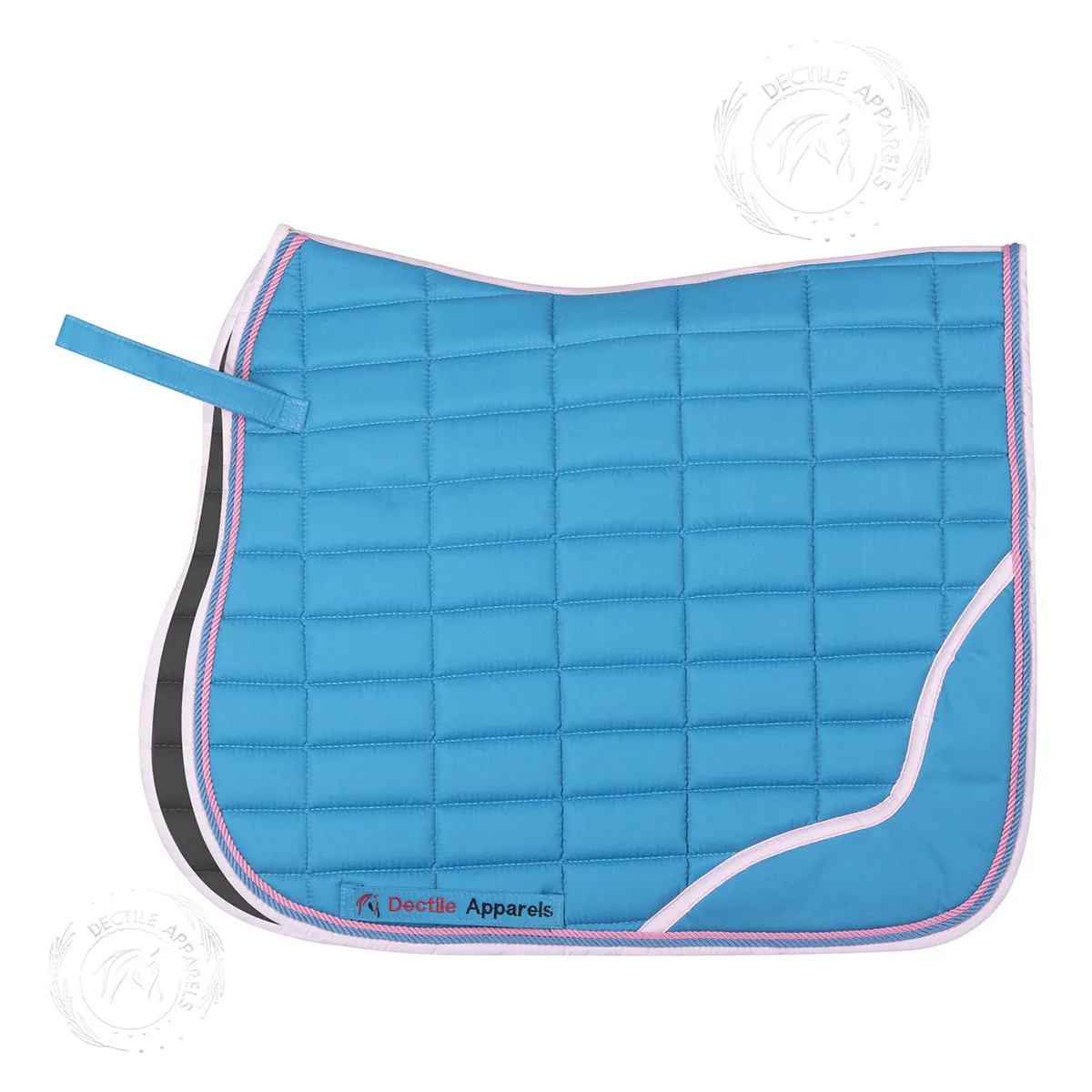 Blue English Saddle Pad Set