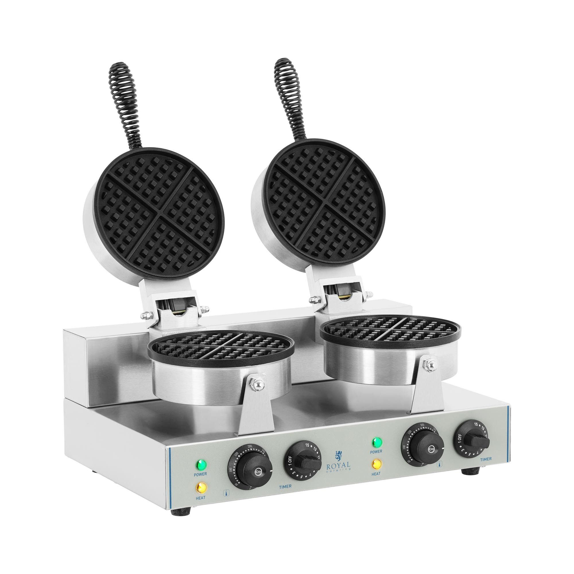 Waffeleisen Doppelwaffeleisen Doppel Waffelautomat Brüsseler Waffel Gastro rund