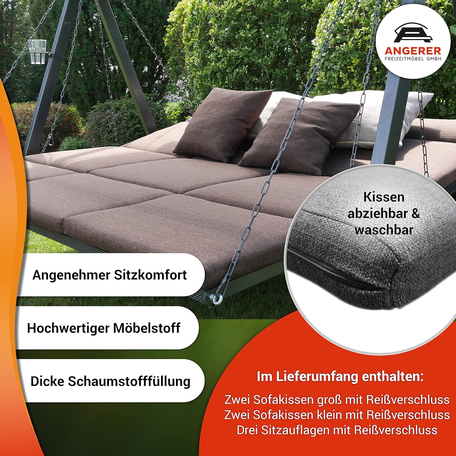 Angerer Hollywoodschaukel Lounge Smart Ashgrey