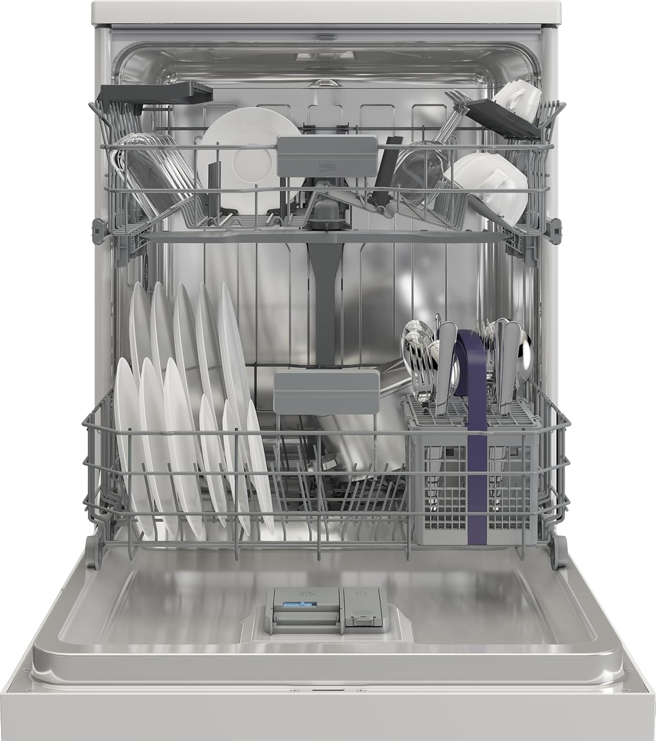 Beko BDFN26420W b300 freistehender Geschirrspüler, unterbaufhig, Platz für 14 Magedecke, Pro  Inverter Motor, TrayWash, HygieneIntense, 6 Programme, WaterSafe+, Wei