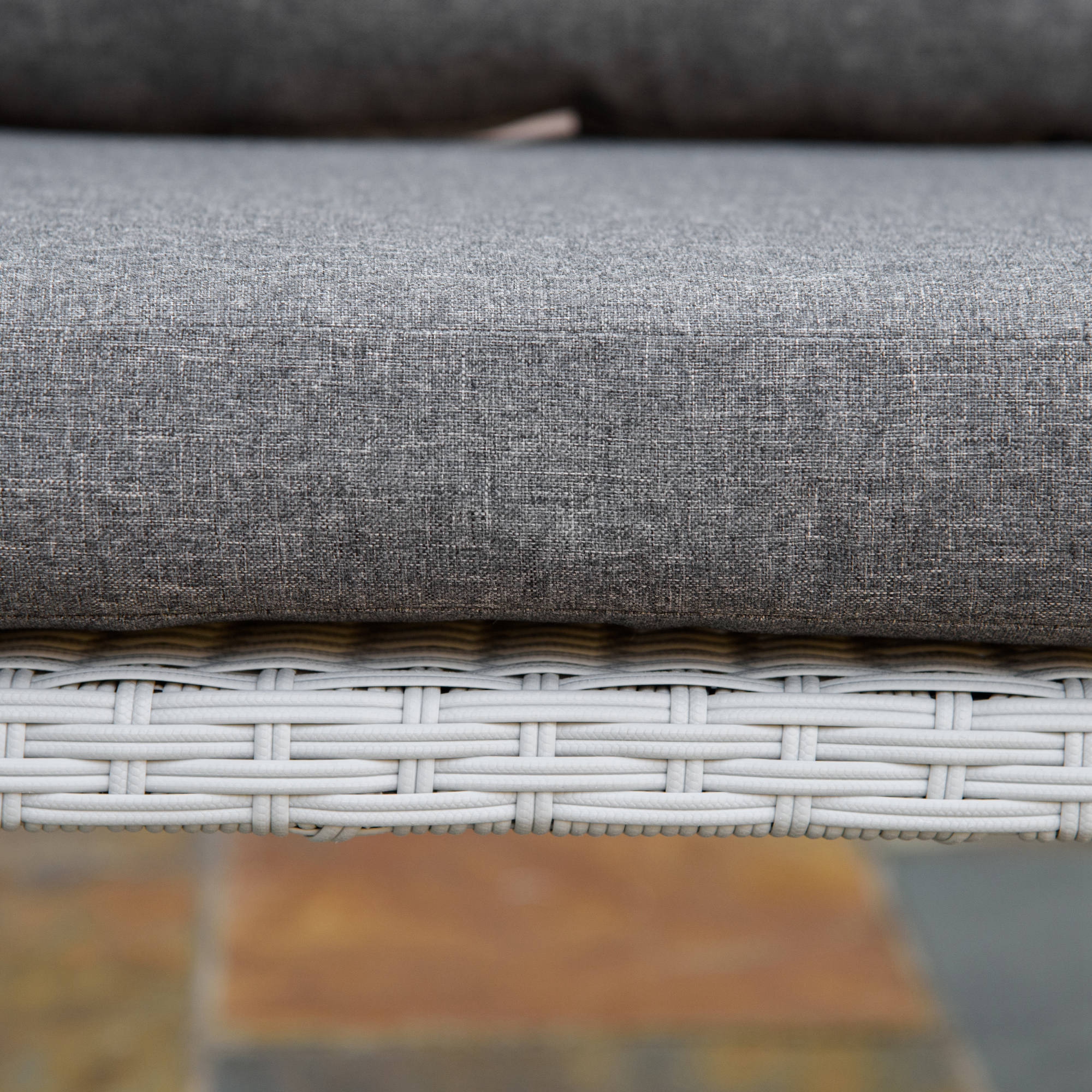 4-delige poly rotan tuinmeubelset grijs